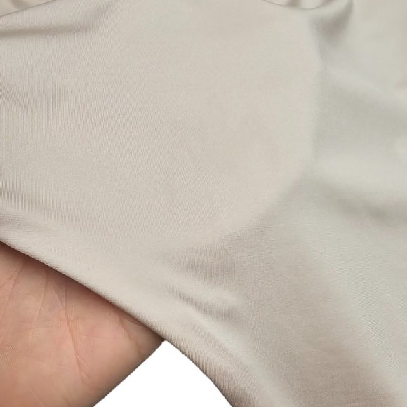 Aritzia Wilfred Free Naidoo Bodysuit Cross Back Silky Nude Peach Size Large - Picture 6 of 7